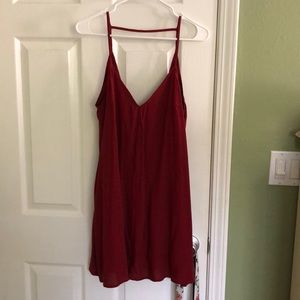 flowy red dress